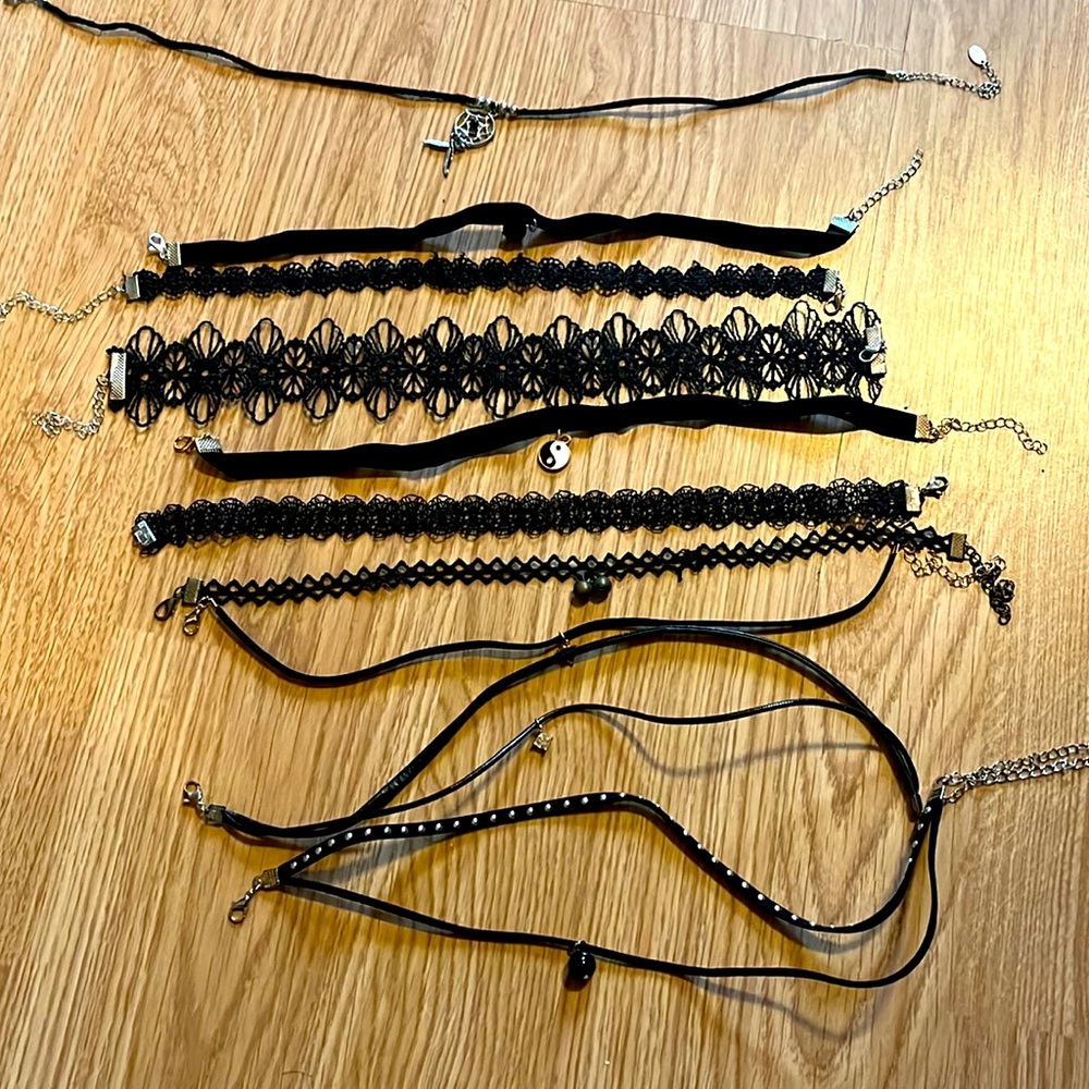 Various gothic alternative emo chokers necklace